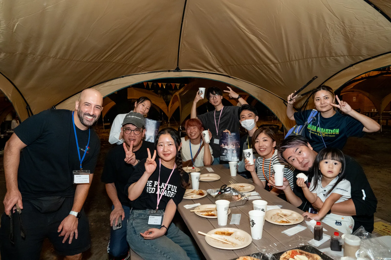 BBQ交流会での集合写真
